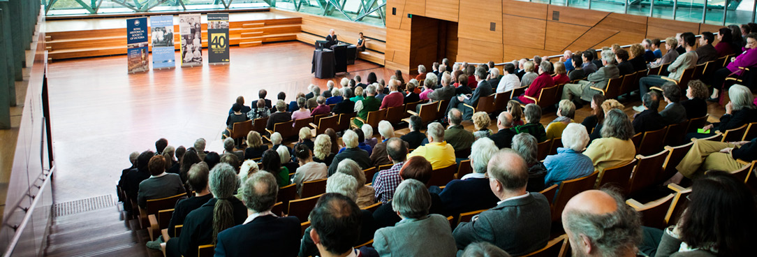 An image of a PROV awards ceremony An image of a crowded auditorium